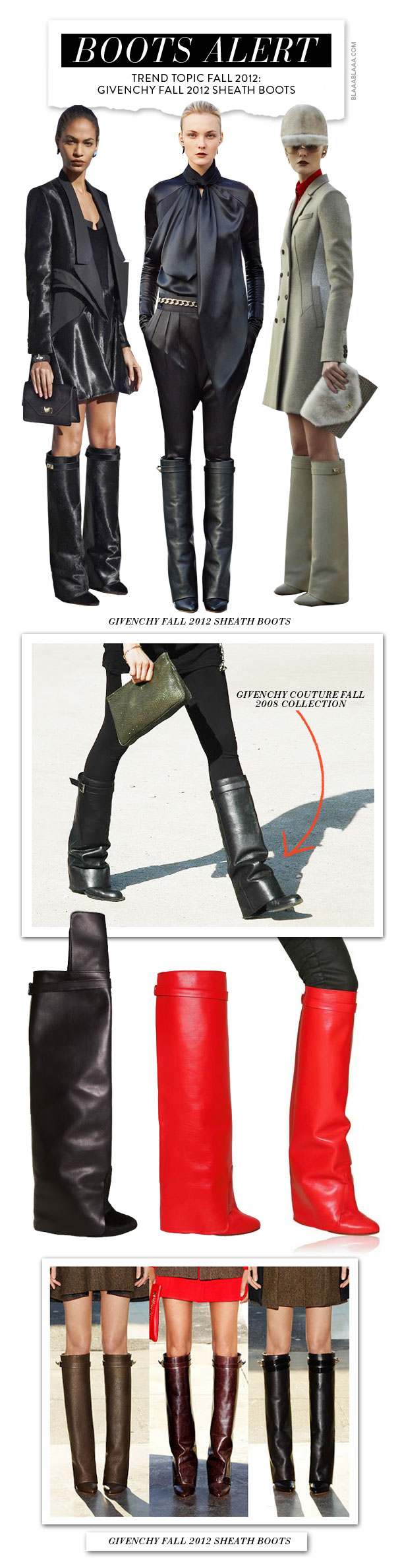 Herbst-Trend: Givenchy Fall 2012 Sheath Boots