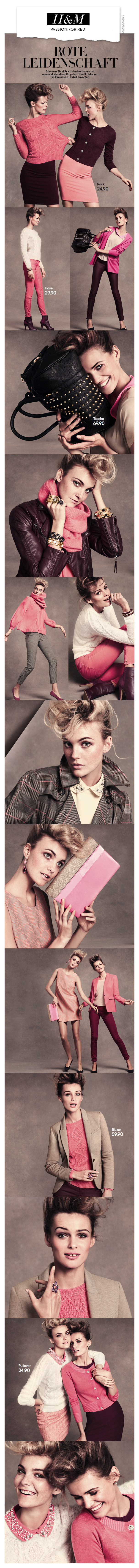 H&M Passion for Red Fall 2012 Lookbook