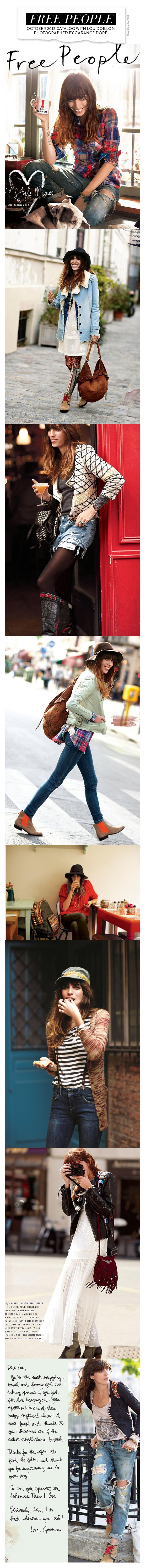 Free People October 2012 Catalog with Lou Doillon