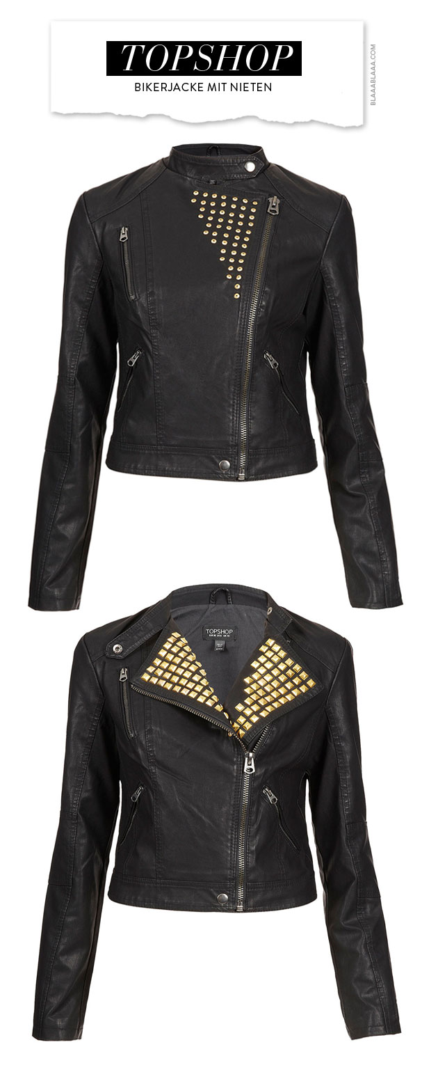 Topshop Bikerjacke mit Nieten