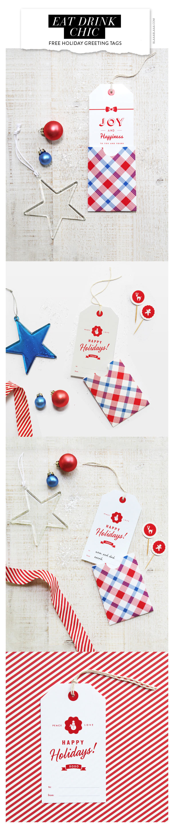 Eat Drink Chic – Free Holiday Greeting Tags
