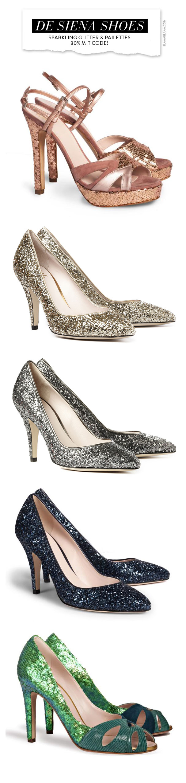 De Siena Shoes – Sparkling Glitter & Pailettes