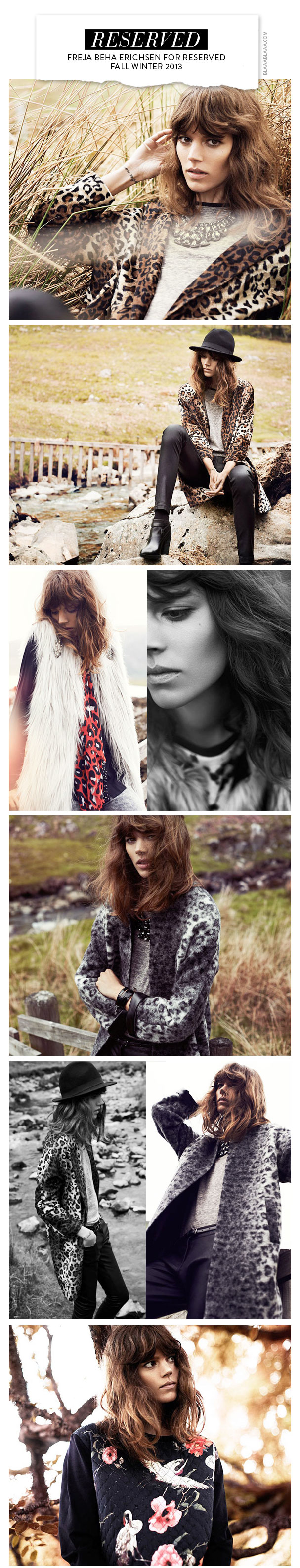 Freja Beha Erichsen for Reserved Fall Winter 2013