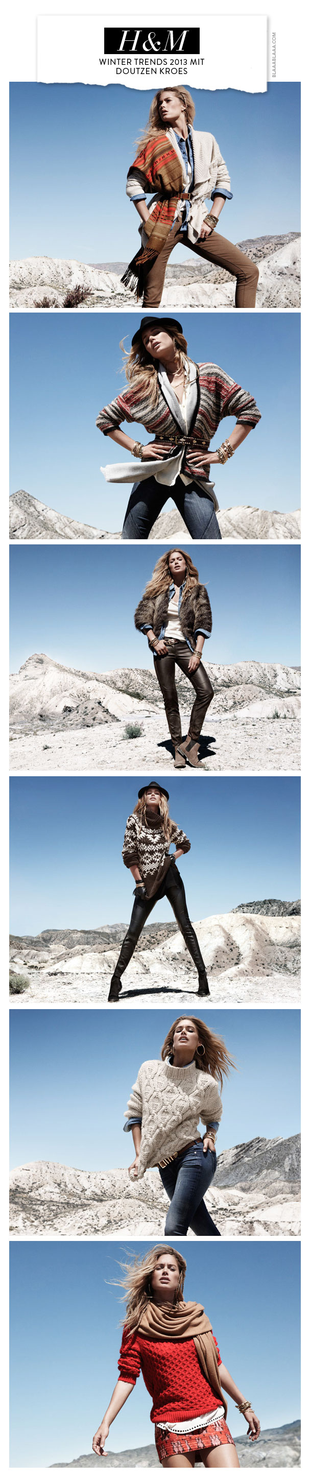 H&M Winter Trends 2013 mit Doutzen Kroes