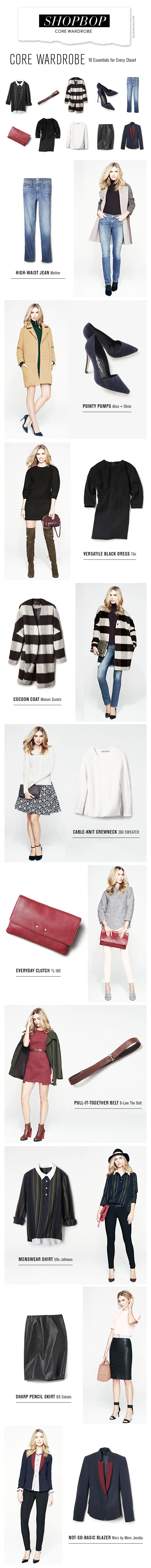 Shopbop Core Wardrobe – 10 Essentials for Every Closet