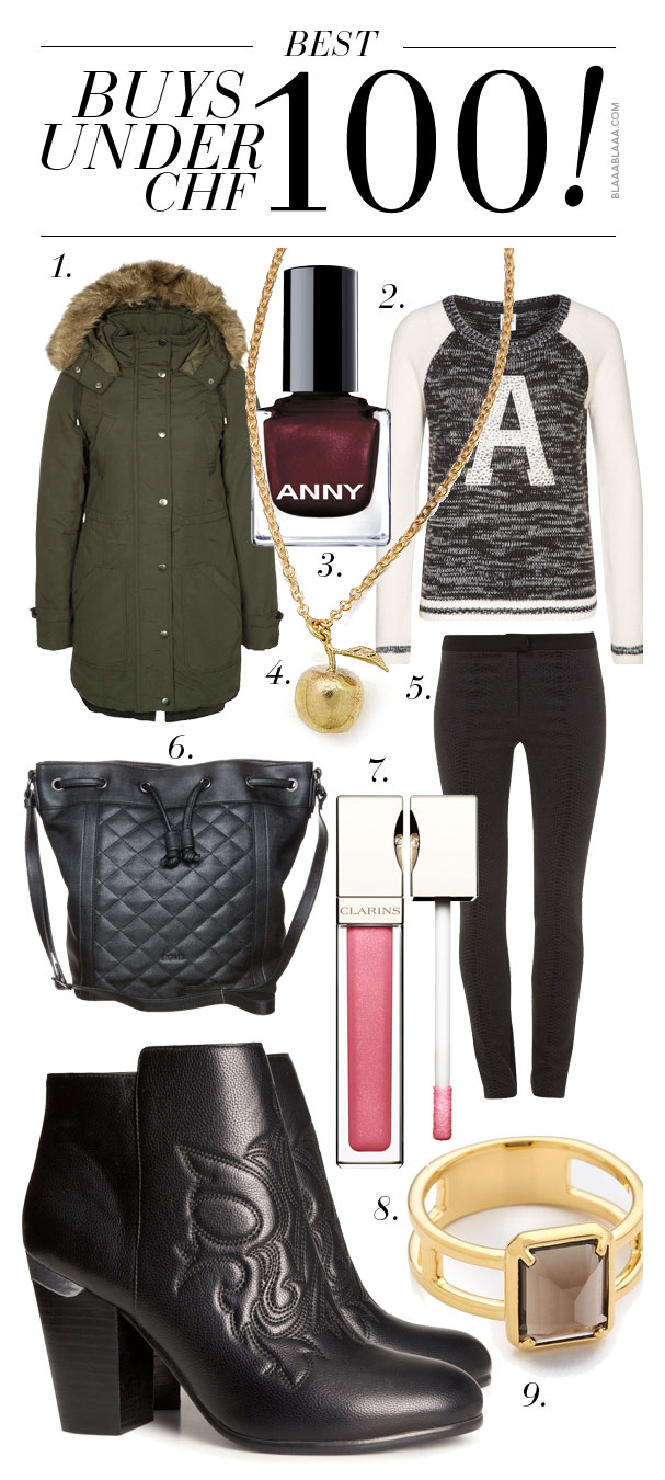 Best Buys Under CHF 100 – Fierce Everyday Chic!