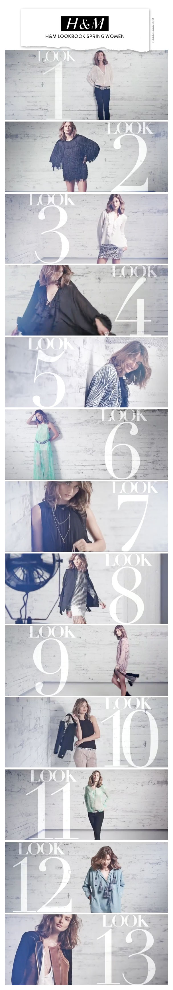 H&M Lookbook Spring Women 2014