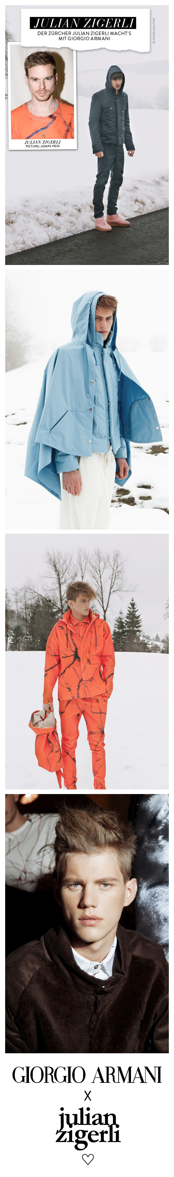 Der Zürcher Julian Zigerli macht's mit Giorgio Armani