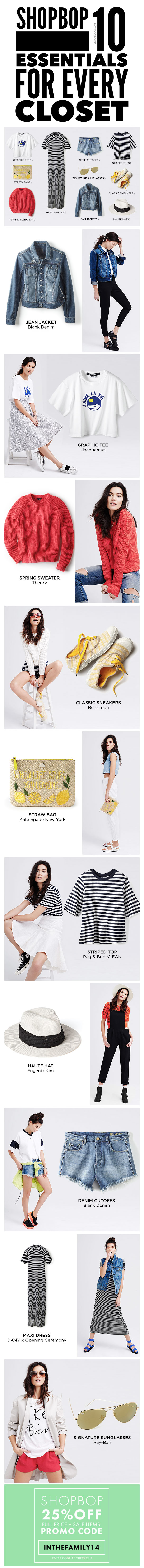 Shopbop – 10 Essentials For Every Closet