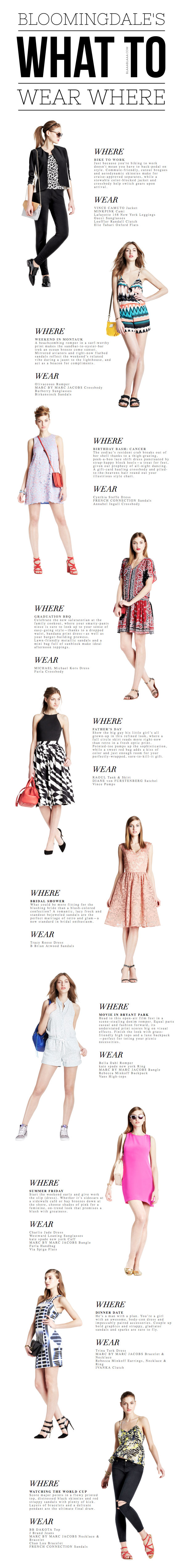 Bloomingdale’s What To Wear Where June 2014