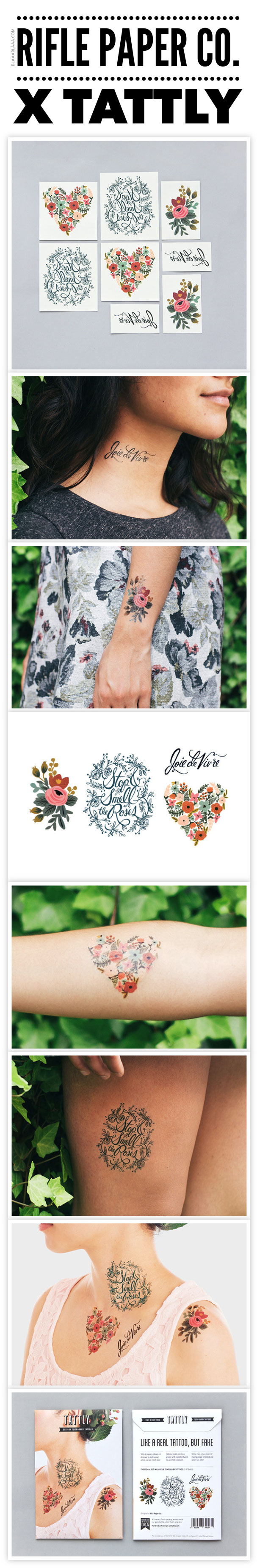 Rifle Paper Co. x Tattly Temporary Tattoos