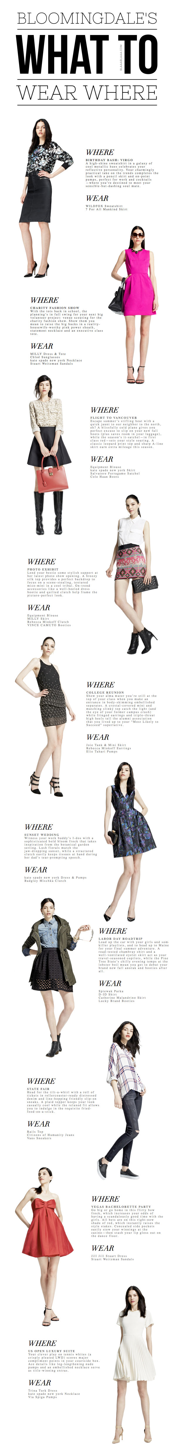 Bloomingdale’s What To Wear Where August 2014
