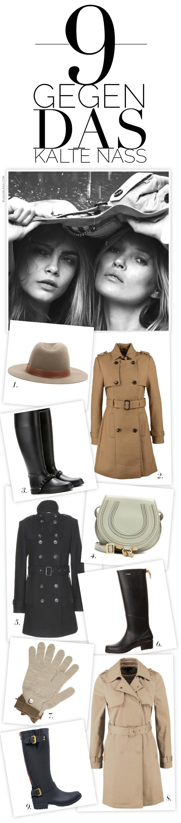 9 Lieblinge gegen das kalte Nass