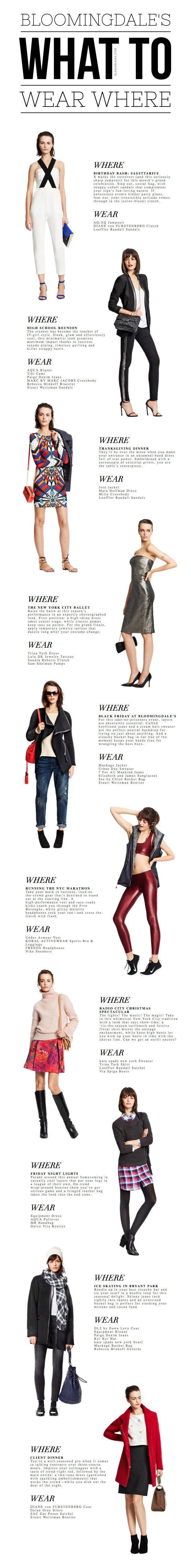 Bloomingdale’s What To Wear Where November 2014