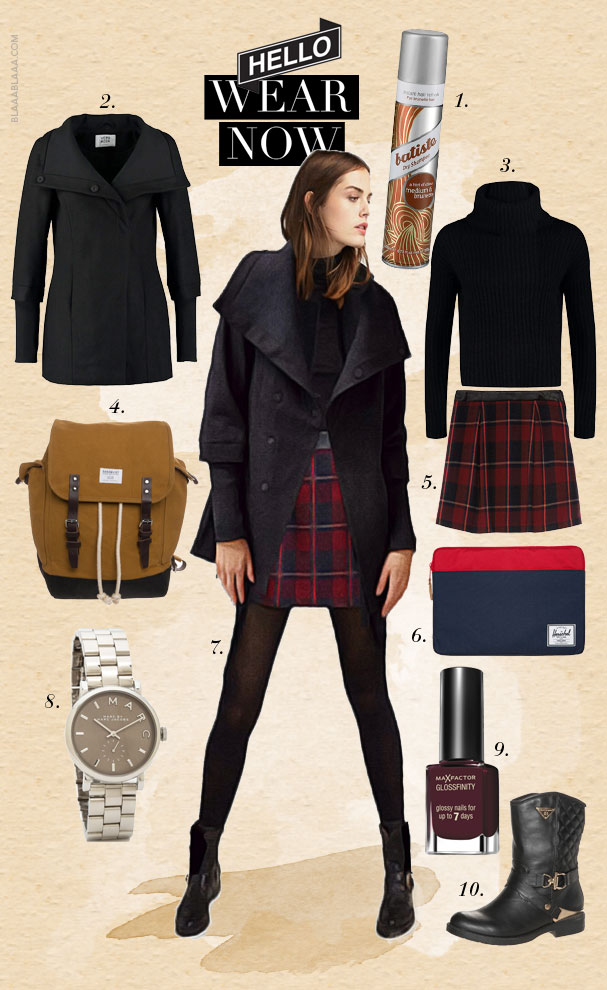 Look Du Jour: Trockendock mit Schottenrock