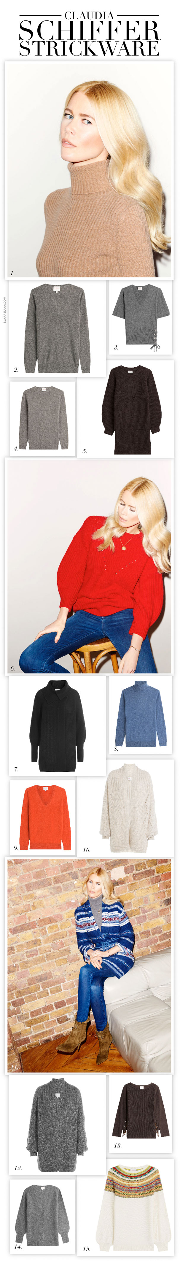 Claudia Schiffer Strickware