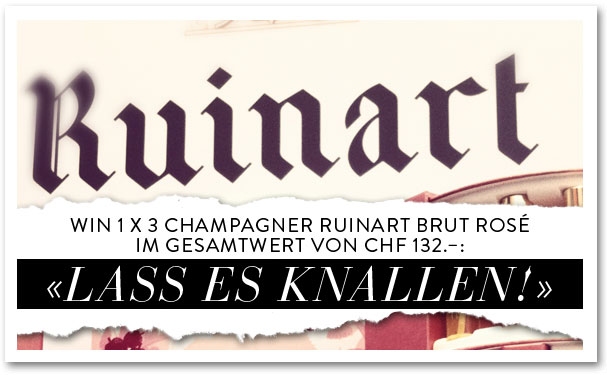 Win 1 x 3 Champagner Ruinart für CHF 132.–