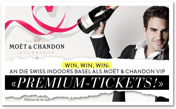 Win Tickets Swiss Indoors Basel mit Moët & Chandon